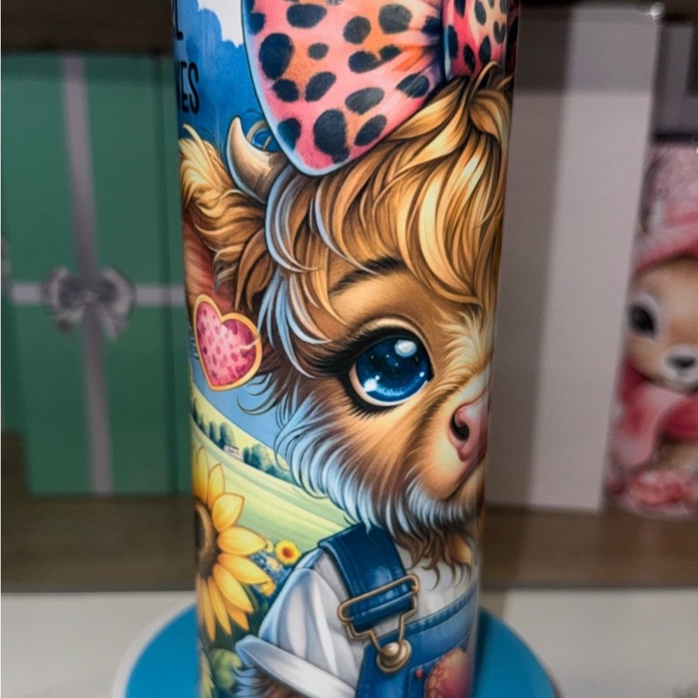 20oz Just a girl who loves highland cows tumbler